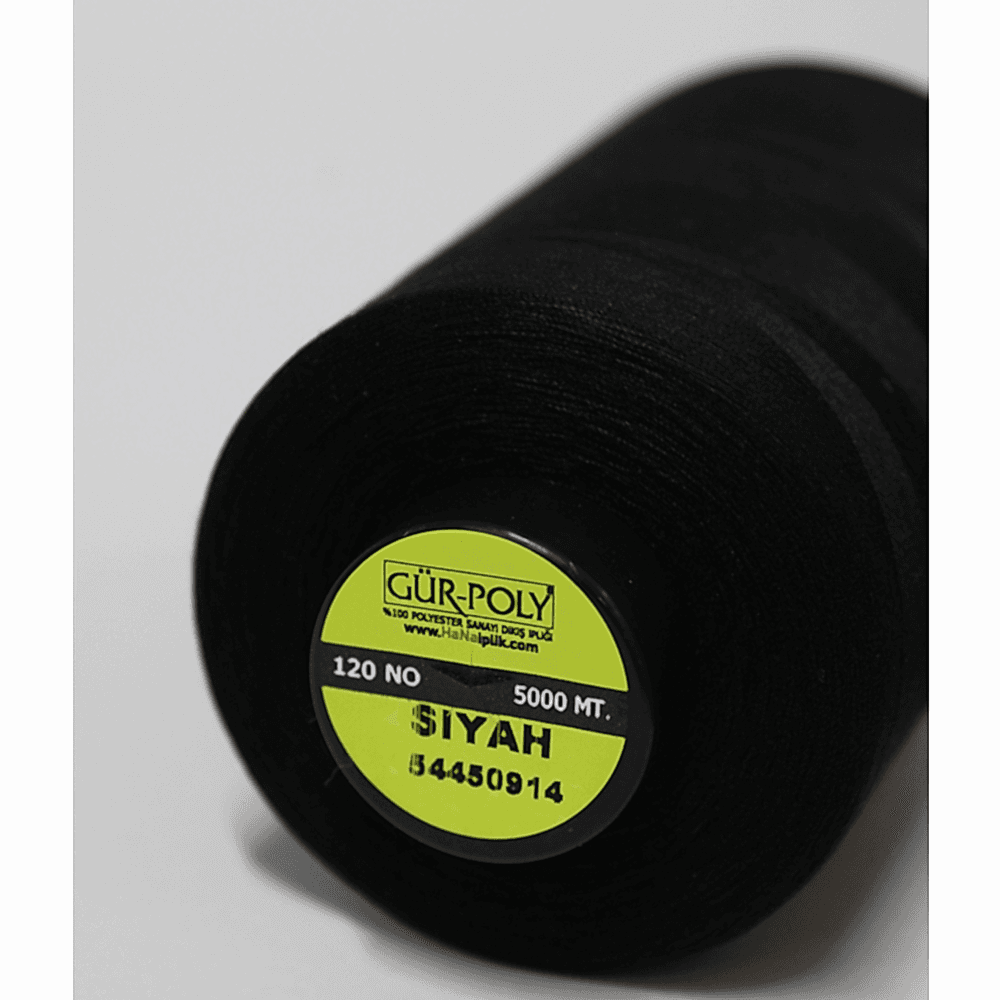 Gür-Poly (GSİYAH) 120NO Dikiş İpliği 5000MT.