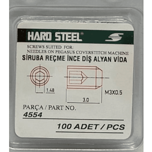 Alyan İğne Vidası (İnce Diş) / 4554