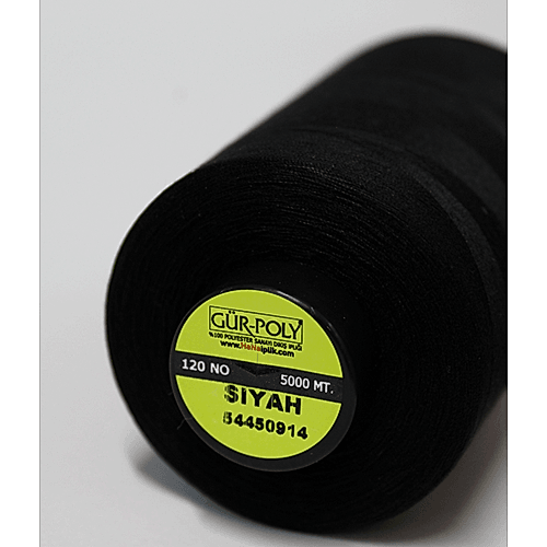 Gür-Poly (GSİYAH) 120NO Dikiş İpliği 5000MT.